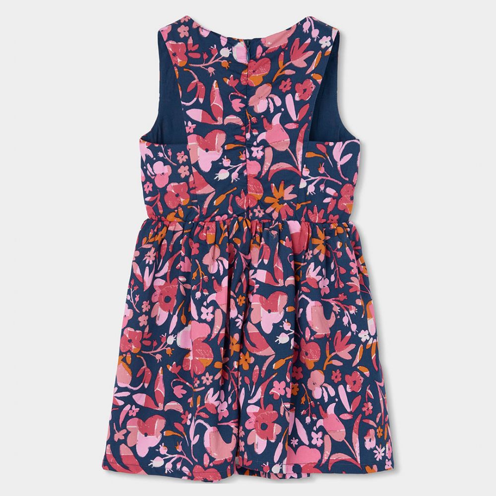 Robe Brodée Main Fleurs Pour Fille 2 Ans - 100% Coton Bleu, Neuve Avec étiquettes