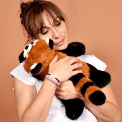 Les Podcoll - Peluche lestée 50 cm "Panda Roux"