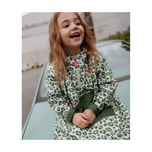 Poncho de pluie leopard Kid - Vert
