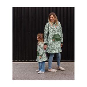 Poncho de pluie Leopard Maman - Vert