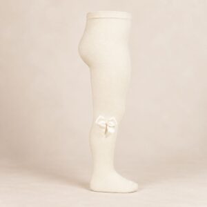 Collants coton avec noeud latéral "Crème"