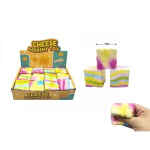 Squishy Cheese à Rebond Lent - 5 cm (Rainbow)